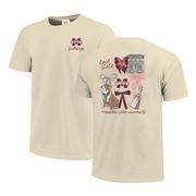 Mississippi State Coquette Campus Comfort Colors Tee